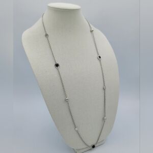 Marc By Marc Jacobs Silver Tone Long Necklace #2119